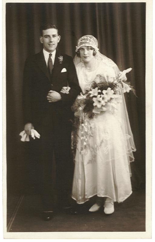 Edna May and Jack Forrest on their wedding day 1931